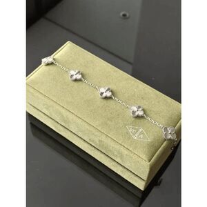 Brand new 925 Sterling Silver Van Cleef & Arpels Alhambra Bracelet Laser 19cm Me